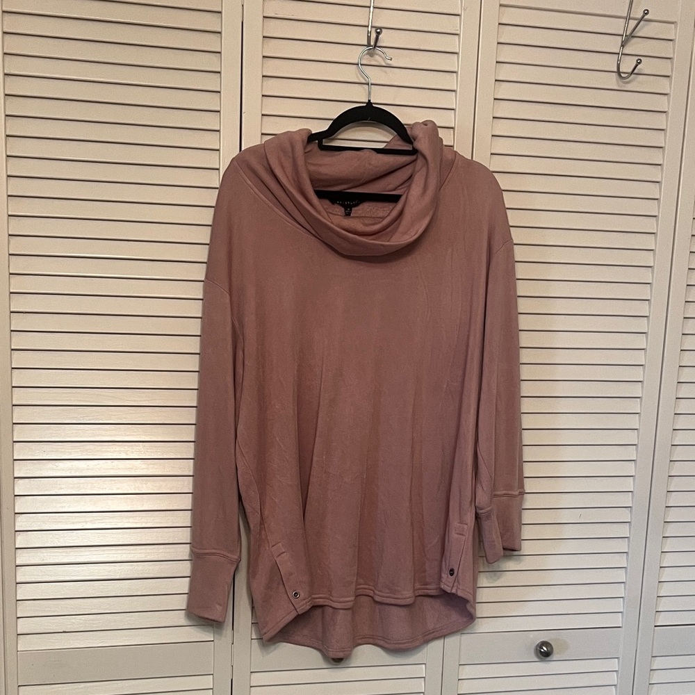 Jane and Delancey Dusty Rose Cowl Neck Sweater